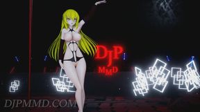 Misaki Twice gets animated in a black stage.