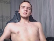 Young Guy Left Home Alone And Jerk Off His Cock While Watching Gay Porn