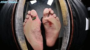 Teeny Cars SQUASHED FLAT under SMDs big soles!! - MOV