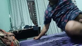 Indian desi police officer get sucked and shower with neighbour and army officer