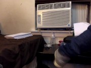 Office Assistant Sagging Pants and Dick Slip at Work