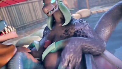 Watch this voluptuous and horny Wyvern get her massive tits and ass pounded in cartoon porn