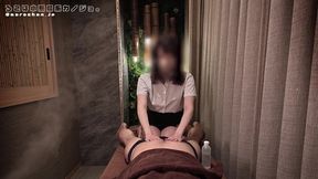 Curvy Japanese masseuse gets excited and rides dong in reverse cowgirl