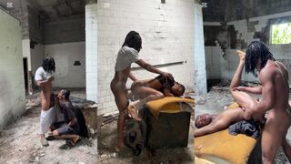 Watch this wild African monstercock devouring the asses of bottomless babes in HD
