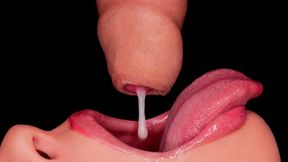Close-up compilation of hot milking and cumshots in mouth