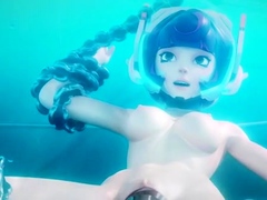 Overwatch Juno underwater tentacle hentai