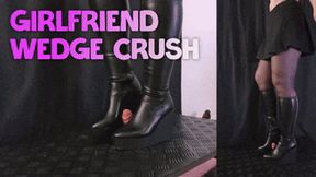Your Girlfriend Carelessly Crushing Your Cock and Balls in Steve Madden Akira Wedge Boots (Double 45 Deg Version) - TamyStarly - Cock Balls Crush Trample, Shoejob, CBT, Trampling, Bootjob, Stomping