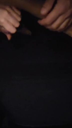My friend cums on my ass after a footjob in pantyhose   Clip 1