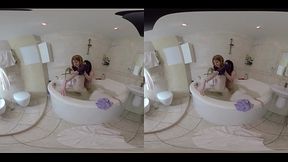 Girls playing in bath