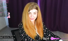 Skinny solo long hair brunette pretty teen