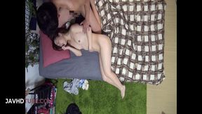 Miki Aise and Her Brunette Lover Share Intimate Moments with Blowjob and Handjob