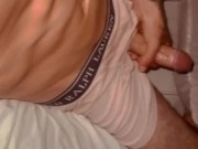 Fitness Model stroking dick before tinder date
