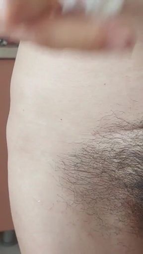 Thrilling moment from &quot;Amateur wife carrot in pussy. Brunette hairy pussy, big tits, big ass.&quot;