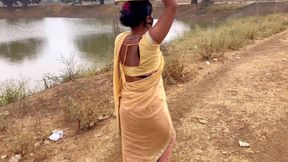 Gaon Ki Talab Par Sexy Hot Bhabhi Ka Romantic Video   Kiran bhabhi Fucked Village Outdoor Sex Video Full Hindi Audio