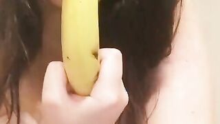 MASTURBATING AND SUCK BANANA PART two