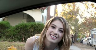 Samantha Blaze takes off her panties and screws a unknowns dick