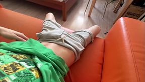 Double Orgasm From Spanking Hands On Balls