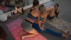 5-Girl Yoga Class Foot Worship Orgy