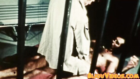 ”Horny vintage police rides convict meat between the bars”