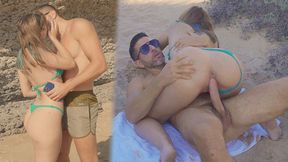 Steamy Portuguese Beach Pickup Targets Hot White Bouncing Ass&#x1F351;