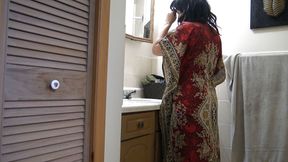 Punjabi Stepmother Fucked with Big Cock Before She Goes to Work