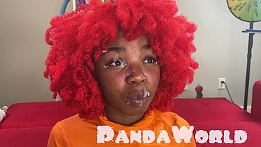 Ebony Fat Booty Velma Panda Cosplay 3 Hole Slut Gets a Big Drippy Facial