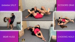 Hardcore Humiliation Fighting in Banana Split and Choke 4K - Female Wrestling - Muscle Girl - Strong Girl - Female Domination - Foot Fetish - Strong Legs - Scissor Hold - Ass Worship - Leggings - Stretching - Bear Hug - Foot Worship - Muscle Calves