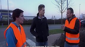 Bare Foursome At The Parking Lot