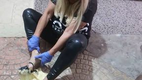 Ballet Flats Bloch in a Sticky Trap! AVI