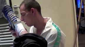 696 badboy in the bed fucking with jogging and sneakers