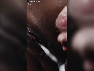 Ebony Belly Inflation - Giant Cumflation Sex