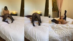 caresse en collanten collants, je me masturbe , me frotte et joui ... 20min de ...