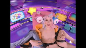 Evil Pokemon trainer Molly Little rides and teases thick penis in VR