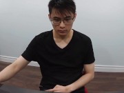 cute asian guy caught on webcam