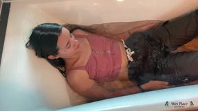 Stunning Anny Fully Clothed Bath