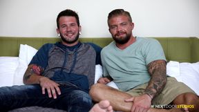 NextDoorBuddies Scorching Inked Beefcake's first-ever Time