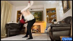 Female mixed fight, facesitting, martial arts, wrestling, and Brazilian Jiu-Jitsu match, spectacular back throw #CL016