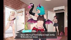 Femboy Futa House Futanari Hentai Game Ep.2 Fucked by a Roomate Succubus Trap!