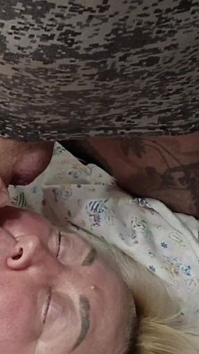 Stepmom Gets a Mouthful of Cum After My Dick Wank