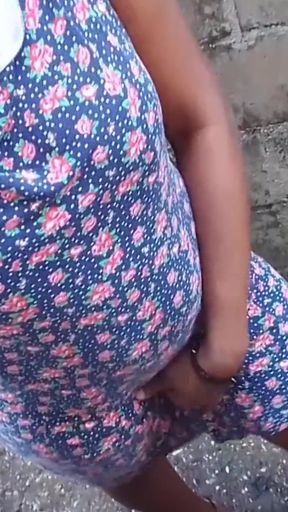 Desperate for a Wee Peeing Outdoors Amazing Anal Contractions