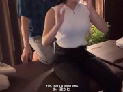 美乳彼女にオイルマッサージをしながらおっぱいや乳首責め、挿入して連続絶頂アクメ　日本人 かわいい 素人 ハメ撮り クリ責め 手マン japanese massage sex えむゆみカップル