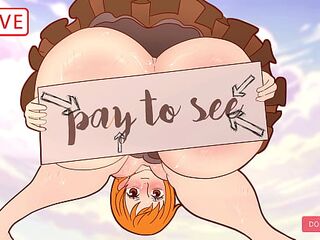 teaser WEBCAM-STREAMER NAMI GOT FUCKED ! One Piece (Hentai 2025 )