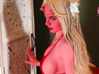 Kyla Red Skin Devil Sex Doll 163cm (F-Cup) - Dolls Castle