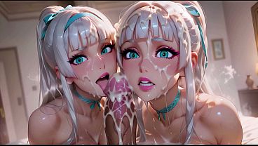 Hardcore Anal Threesome with Two Step Sister with Big Breasts and Big Ass - Hentai AI Generation