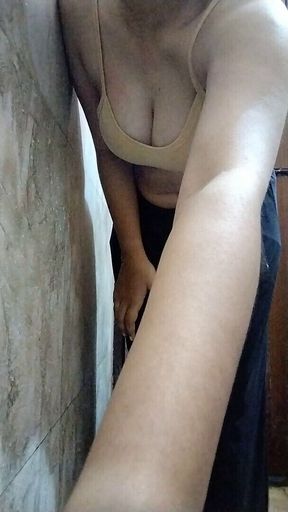 Young New Married Bhabhi in Bathroom