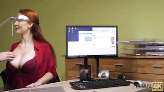 LOAN4K. Buxom Ginger is Fucked Hard at Casting Performed by Agent