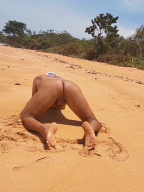 Ladysilva femboy on the beach naked