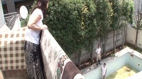 Two workers get a wild gangbang during their afternoon home cleaning session