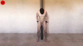 Prostate milking two orgasms anal probe vibrator restrained guy