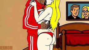 Husband Gets Cucked while Wife Bangs Big Black Cock in Nasty Toon Fuck Fest